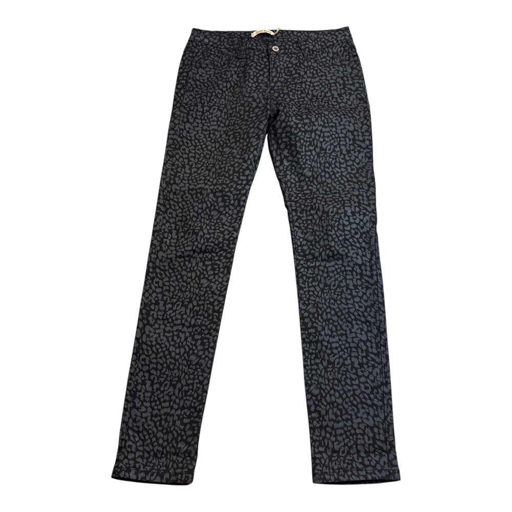 Judy Blue Black Heathered Leopard Skinny Jeans